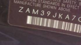 VIN prefix ZAM39JKA7C00
