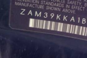 VIN prefix ZAM39KKA1B00