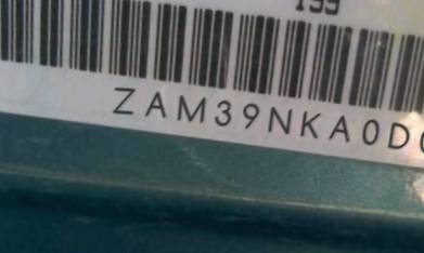 VIN prefix ZAM39NKA0D00