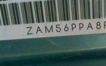 VIN prefix ZAM56PPA8F11