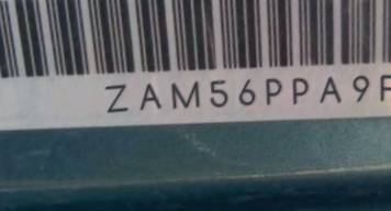 VIN prefix ZAM56PPA9F11