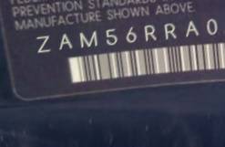 VIN prefix ZAM56RRA0E10