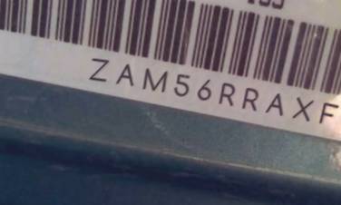 VIN prefix ZAM56RRAXF11
