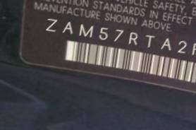 VIN prefix ZAM57RTA2F11