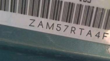 VIN prefix ZAM57RTA4F11