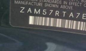 VIN prefix ZAM57RTA7E10