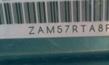 VIN prefix ZAM57RTA8F11