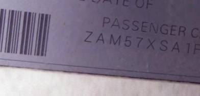 VIN prefix ZAM57XSA1F11