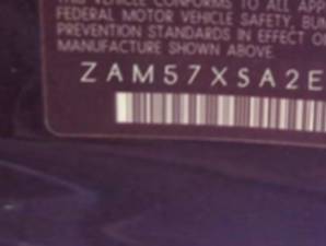 VIN prefix ZAM57XSA2E10