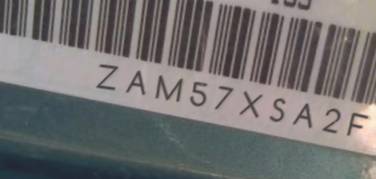 VIN prefix ZAM57XSA2F11