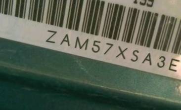 VIN prefix ZAM57XSA3E10