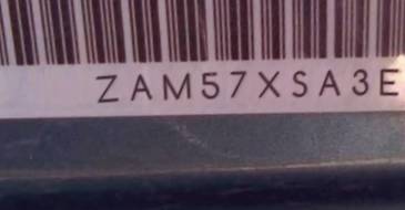 VIN prefix ZAM57XSA3E11
