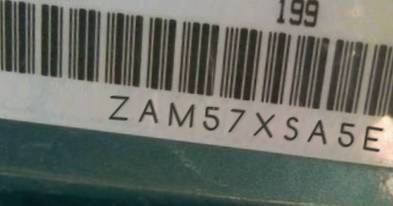 VIN prefix ZAM57XSA5E10