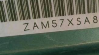 VIN prefix ZAM57XSA8H11