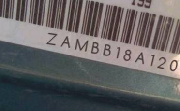 VIN prefix ZAMBB18A1200