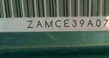 VIN prefix ZAMCE39A0700