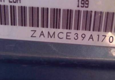 VIN prefix ZAMCE39A1700