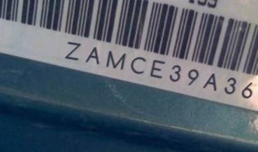 VIN prefix ZAMCE39A3600