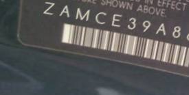 VIN prefix ZAMCE39A8600