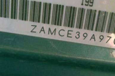 VIN prefix ZAMCE39A9700