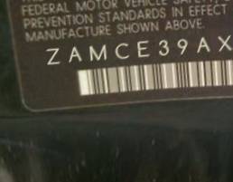 VIN prefix ZAMCE39AX600