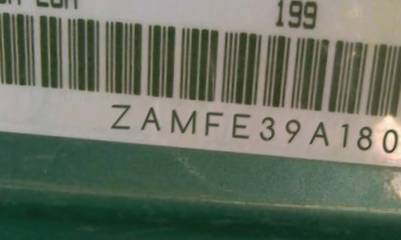 VIN prefix ZAMFE39A1800