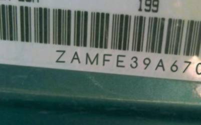 VIN prefix ZAMFE39A6700