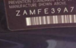 VIN prefix ZAMFE39A7700