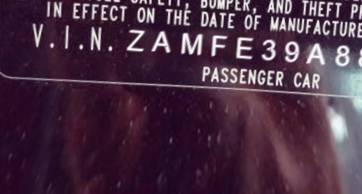 VIN prefix ZAMFE39A8800