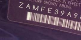VIN prefix ZAMFE39A9800