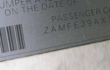 VIN prefix ZAMFE39AX700