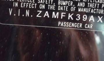 VIN prefix ZAMFK39AX900