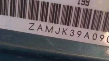 VIN prefix ZAMJK39A0900