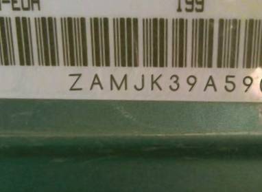 VIN prefix ZAMJK39A5900