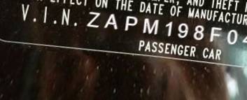 VIN prefix ZAPM198F0450