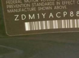 VIN prefix ZDM1YACP88B0