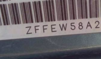 VIN prefix ZFFEW58A2501