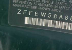 VIN prefix ZFFEW58A8801