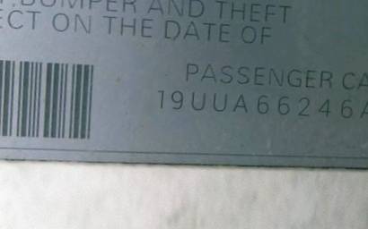 VIN 19UUA66246A060782