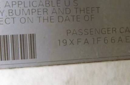 VIN 19XFA1F66AE058874