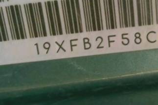 VIN 19XFB2F58CE078508