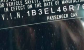 VIN 1B3EL46R76N102208