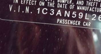 VIN 1C3AN59L26X062178