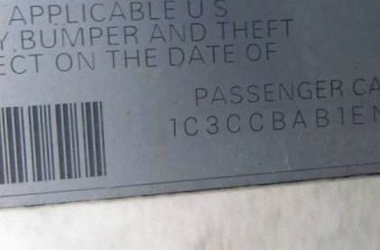 VIN 1C3CCBAB1EN206426