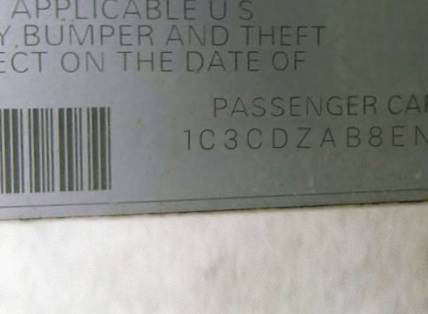 VIN 1C3CDZAB8EN214741