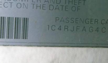 VIN 1C4RJFAG4CC272945