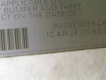 VIN 1C4RJFJG8EC404639