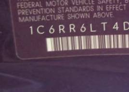 VIN 1C6RR6LT4DS629039