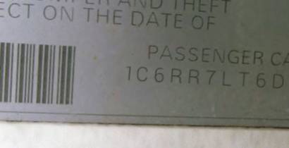 VIN 1C6RR7LT6DS639707