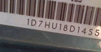 VIN 1D7HU18D14S572442